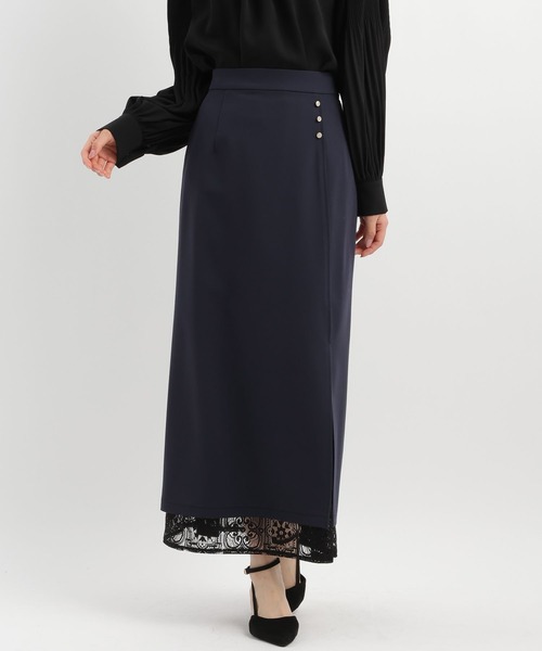 Andemiu(アンデミュウ)の「【2set】レースIラインスカート639325(スカート・レディース・ライトベージュ/ピンク/ネイビー・MEDIUM/SMALL)」の16枚目の写真