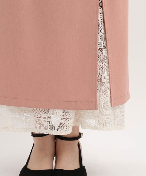 Andemiu(アンデミュウ)の「【2set】レースIラインスカート639325(スカート・レディース・ライトベージュ/ピンク/ネイビー・MEDIUM/SMALL)」の5枚目の写真