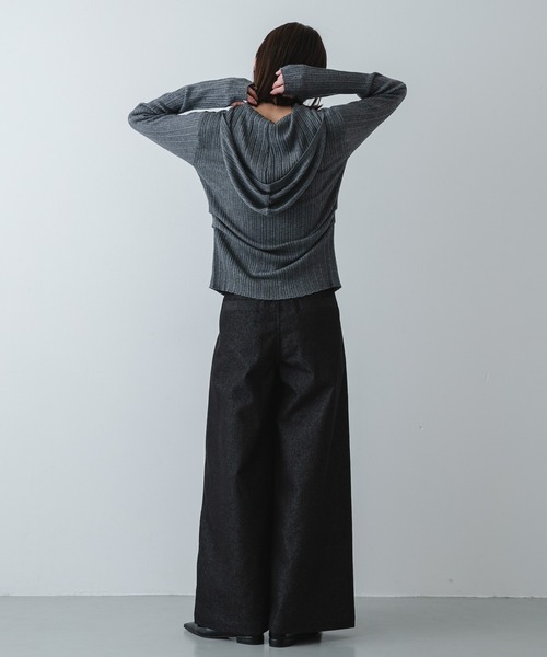 SENSE OF PLACE by URBAN RESEARCH(センスオブプレイスバイアーバンリサーチ)の「デニムライクスラックス(デニムパンツ・レディース・ブラック/ワンウォッシュ/ライトインディゴブルー・MEDIUM/SMALL)」の5枚目の写真