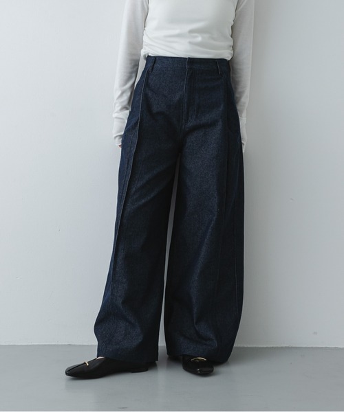 SENSE OF PLACE by URBAN RESEARCH(センスオブプレイスバイアーバンリサーチ)の「デニムライクスラックス(デニムパンツ・レディース・ブラック/ワンウォッシュ/ライトインディゴブルー・MEDIUM/SMALL)」の9枚目の写真