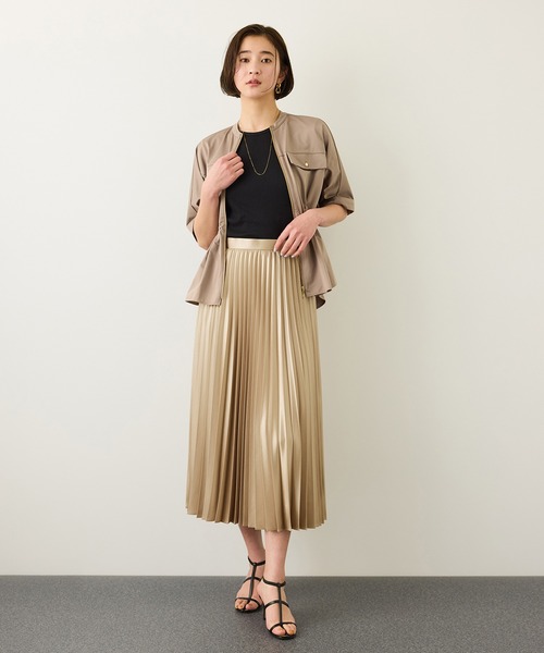 ROPE'（ロペ）の「シャイニープリーツスカート/イージーケア（スカート・レディース・ダークブラウン/ベージュ系その他・FREE）」の17枚目の写真