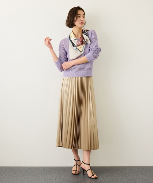 ROPE'（ロペ）の「シャイニープリーツスカート/イージーケア（スカート・レディース・ダークブラウン/ベージュ系その他・FREE）」の15枚目の写真