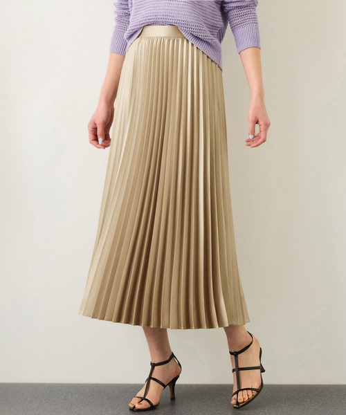ROPE'（ロペ）の「シャイニープリーツスカート/イージーケア（スカート・レディース・ダークブラウン/ベージュ系その他・FREE）」の14枚目の写真