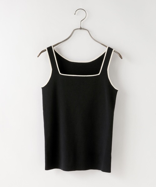 LOWRYS FARM(ローリーズファーム)の「ハイショクソウバリタンク 637048(タンクトップ・レディース・ブラック/ホワイト/ブラウン・FREE)」の2枚目の写真