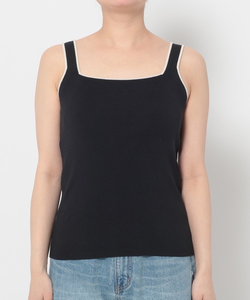 LOWRYS FARM(ローリーズファーム)の「ハイショクソウバリタンク 637048(タンクトップ・レディース・ブラック/ホワイト/ブラウン・FREE)」の4枚目の写真