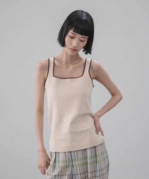 LOWRYS FARM(ローリーズファーム)の「ハイショクソウバリタンク 637048(タンクトップ・レディース・ブラック/ホワイト/ブラウン/ライトブルー/オフホワイト・FREE)」の18枚目の写真