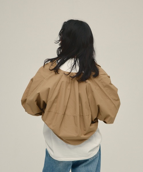 eL（エル）の「【eL】Dolman Zip Blouson/647394（ブルゾン・レディース・ベージュ/ブラック・FREE）」の11枚目の写真