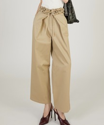 crinkle crinkle crinkle（クリンクルクリンクルクリンクル）の「【crinkle crinkle crinkle】frill belt chino pants フリルベルトチノパンツ（チノパンツ）」