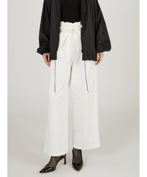 crinkle crinkle crinkle(クリンクルクリンクルクリンクル)の「【crinkle crinkle crinkle】frill belt chino pants/フリルベルトチノパンツ(チノパンツ・レディース・ホワイト/ベージュ・MEDIUM/SMALL)」の7枚目の写真