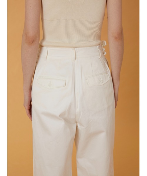 crinkle crinkle crinkle(クリンクルクリンクルクリンクル)の「【crinkle crinkle crinkle】frill belt chino pants/フリルベルトチノパンツ(チノパンツ・レディース・ホワイト/ベージュ・MEDIUM/SMALL)」の10枚目の写真