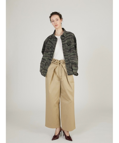crinkle crinkle crinkle(クリンクルクリンクルクリンクル)の「【crinkle crinkle crinkle】frill belt chino pants/フリルベルトチノパンツ(チノパンツ・レディース・ホワイト/ベージュ・MEDIUM/SMALL)」の13枚目の写真