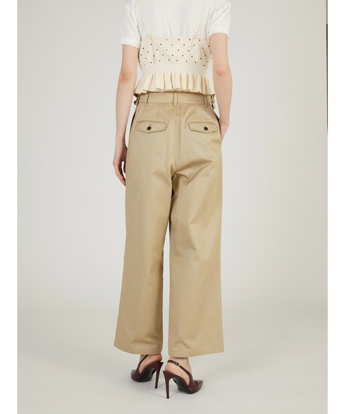 crinkle crinkle crinkle(クリンクルクリンクルクリンクル)の「【crinkle crinkle crinkle】frill belt chino pants/フリルベルトチノパンツ(チノパンツ・レディース・ホワイト/ベージュ・MEDIUM/SMALL)」の15枚目の写真