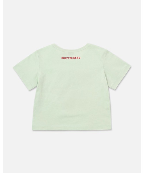 marimekko（マリメッコ）の「【Kids】Tonni Unikko Logo / t-shirt（Tシャツ/カットソー・キッズ・レッド・92/104）」の2枚目の写真