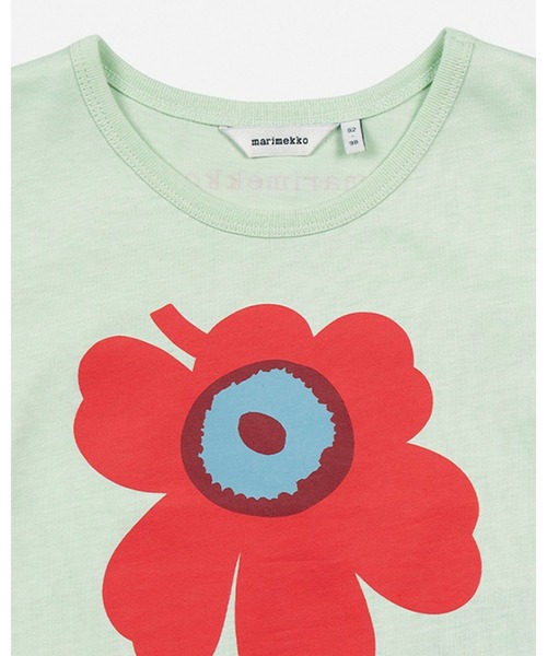 marimekko（マリメッコ）の「【Kids】Tonni Unikko Logo / t-shirt（Tシャツ/カットソー・キッズ・レッド・92/104）」の3枚目の写真