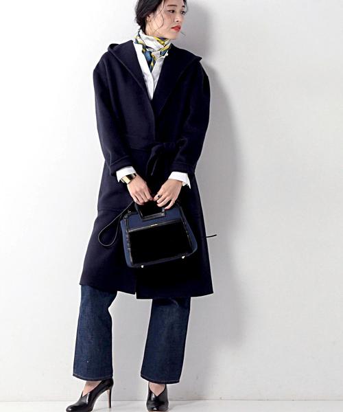 UNITED ARROWS(ユナイテッドアローズ)の「UWMF W フーデッド ガウンコート②◆(その他アウター・レディース・ベージュ/オリーブ/ネイビー・36/38)」の1枚目の写真