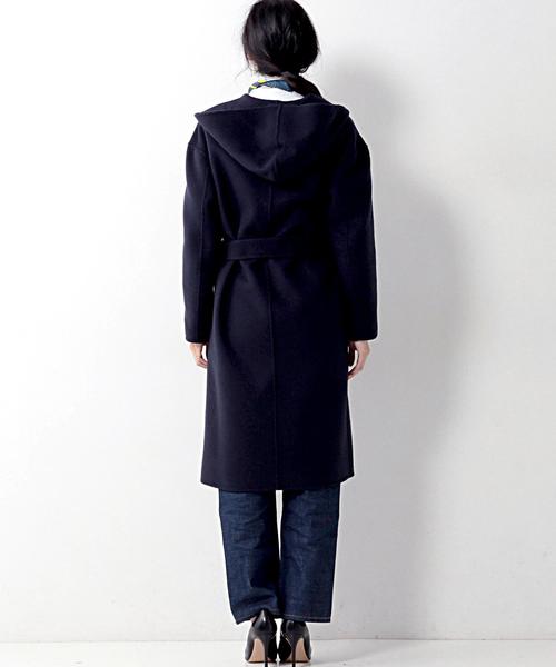 UNITED ARROWS(ユナイテッドアローズ)の「UWMF W フーデッド ガウンコート②◆(その他アウター・レディース・ベージュ/オリーブ/ネイビー・36/38)」の4枚目の写真