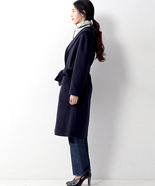 UNITED ARROWS(ユナイテッドアローズ)の「UWMF W フーデッド ガウンコート②◆(その他アウター・レディース・ベージュ/オリーブ/ネイビー・36/38)」の6枚目の写真