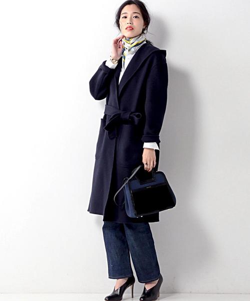 UNITED ARROWS(ユナイテッドアローズ)の「UWMF W フーデッド ガウンコート②◆(その他アウター・レディース・ベージュ/オリーブ/ネイビー・36/38)」の7枚目の写真