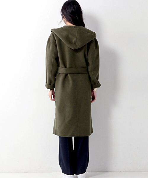 UNITED ARROWS(ユナイテッドアローズ)の「UWMF W フーデッド ガウンコート②◆(その他アウター・レディース・ベージュ/オリーブ/ネイビー・36/38)」の12枚目の写真