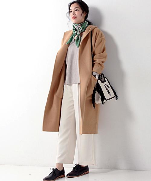 UNITED ARROWS(ユナイテッドアローズ)の「UWMF W フーデッド ガウンコート②◆(その他アウター・レディース・ベージュ/オリーブ/ネイビー・36/38)」の11枚目の写真