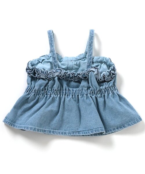 apres les cours（アプレレクール）の「フリルハートボタンビスチェ（その他トップス・キッズ・サックスブルー/チェック・100/90/140/130/120/110）」の12枚目の写真