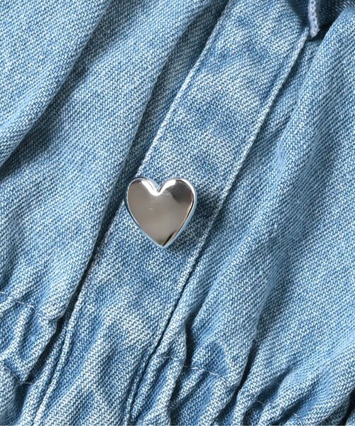 apres les cours（アプレレクール）の「フリルハートボタンビスチェ（その他トップス・キッズ・サックスブルー/チェック・100/90/140/130/120/110）」の14枚目の写真