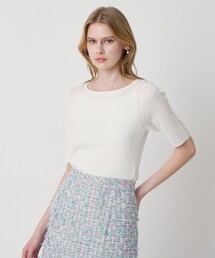 ANAYI | アセテートポリエステル半袖プルオーバー(ニット/セーター)