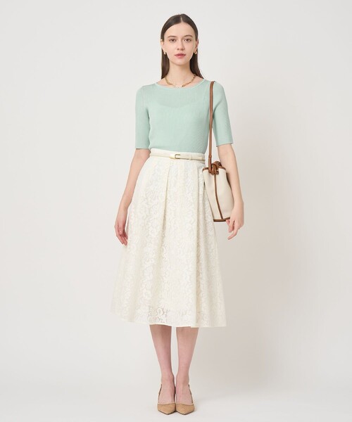 ANAYI（アナイ）の「アセテートポリエステル半袖プルオーバー（ニット/セーター・レディース・ホワイト/ブルー/ミント/ラベンダー/ブラック/ベージュ・38/36）」の10枚目の写真