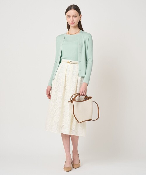 ANAYI（アナイ）の「アセテートポリエステル半袖プルオーバー（ニット/セーター・レディース・ホワイト/ブルー/ミント/ラベンダー/ブラック/ベージュ・38/36）」の11枚目の写真