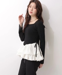 Rirandture | ティアードペプラムドッキングニット(ニット/セーター)
