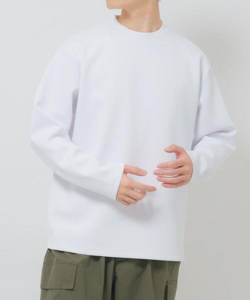 ITEMS URBANRESEARCH(アイテムズ アーバンリサーチ)の「調温機能 ストレッチダンボールプルオーバー(スウェット・メンズ・ブラック/ホワイト/チャコールグレー・LARGE/MEDIUM)」の2枚目の写真