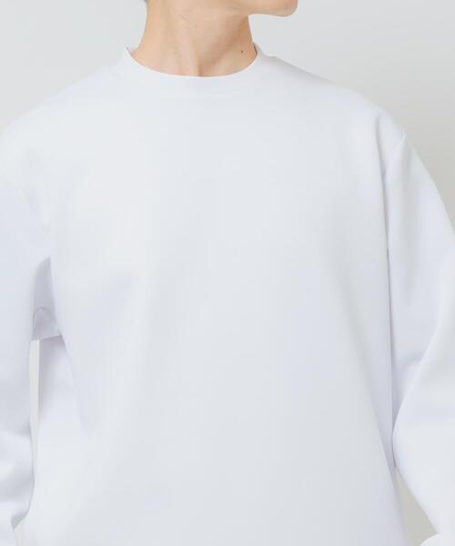 ITEMS URBANRESEARCH(アイテムズ アーバンリサーチ)の「調温機能 ストレッチダンボールプルオーバー(スウェット・メンズ・ブラック/ホワイト/チャコールグレー・LARGE/MEDIUM)」の4枚目の写真