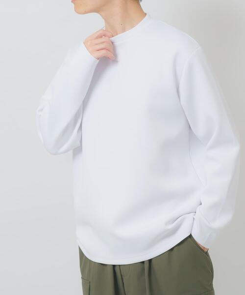 ITEMS URBANRESEARCH(アイテムズ アーバンリサーチ)の「調温機能 ストレッチダンボールプルオーバー(スウェット・メンズ・ブラック/ホワイト/チャコールグレー・LARGE/MEDIUM)」の5枚目の写真