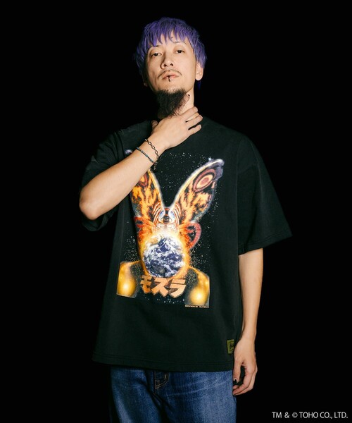Subciety(サブサエティ)の「REBIRTH OF MOTHRA 1996 tee(Tシャツ/カットソー・メンズ・ブラック・MEDIUM/LARGE/X-LARGE)」の5枚目の写真