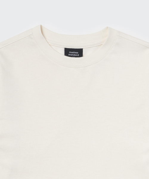 MUSINSA STANDARD KIDS（ムシンサスタンダードキッズ）の「リラックスドクルーネック長袖Tシャツ[クリーム]（Tシャツ/カットソー・レディース・その他・100/110/120/130/140/150/160）」の5枚目の写真
