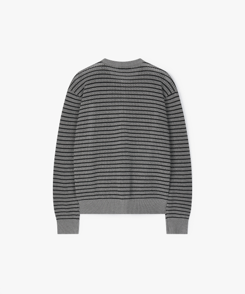 FLAWSROOM(フローズルーム)の「Aftersun Stripe Cardigan GREY(カーディガン/ボレロ・メンズ・その他・MEDIUM/LARGE)」の3枚目の写真