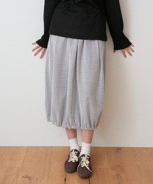 SAYUU（サユ）の「シアサーカー バルーン ロングスカート ネイビーチェック（スカート）」