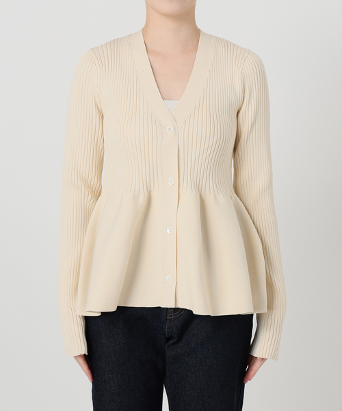 SLOBE IENA（スローブイエナ）の「《WEB限定/追加2》Vネックペプラムカーディガン（カーディガン/ボレロ・レディース・ブラック・FREE）」の12枚目の写真