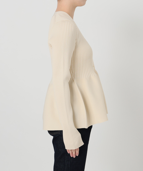 SLOBE IENA（スローブイエナ）の「《WEB限定/追加2》Vネックペプラムカーディガン（カーディガン/ボレロ・レディース・ブラック・FREE）」の15枚目の写真