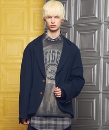 MAISON SPECIAL（メゾンスペシャル）の「《UNISEX》Clear Trichotine Relax-Over 2B Tailored Jacket クリアトリコチンリラックスオーバー2Bテーラードジャケット【MAISON SPECIAL メゾンスペシャル】■セットアップ対応■（テーラードジャケット）」