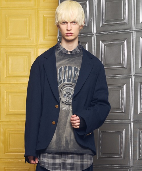 MAISON SPECIAL（メゾンスペシャル）の「《UNISEX》Clear Trichotine Relax-Over 2B Tailored Jacket/クリアトリコチンリラックスオーバー2Bテーラードジャケット【MAISON SPECIAL/メゾンスペシャル】■セットアップ対応■（テーラードジャケット・メンズ・グレイッシュベージュ/ブラック/ネイビー・0/2/1）」の3枚目の写真