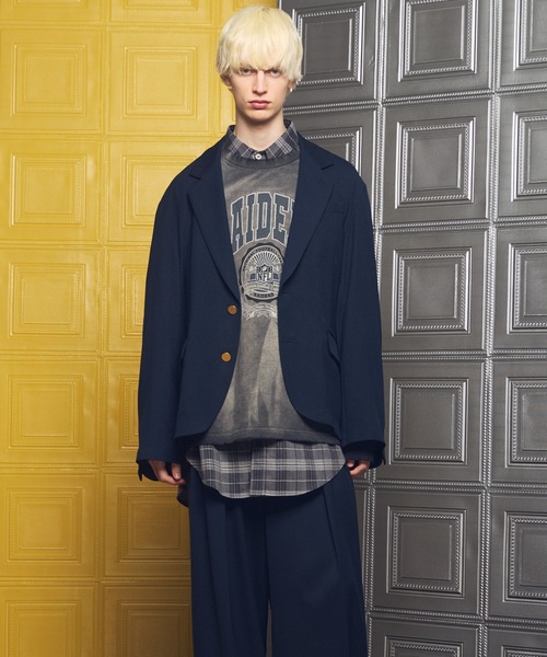 MAISON SPECIAL（メゾンスペシャル）の「《UNISEX》Clear Trichotine Relax-Over 2B Tailored Jacket/クリアトリコチンリラックスオーバー2Bテーラードジャケット【MAISON SPECIAL/メゾンスペシャル】■セットアップ対応■（テーラードジャケット・メンズ・グレイッシュベージュ/ブラック/ネイビー・0/2/1）」の13枚目の写真