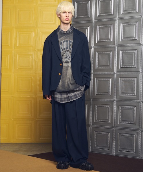 MAISON SPECIAL（メゾンスペシャル）の「《UNISEX》Clear Trichotine Relax-Over 2B Tailored Jacket/クリアトリコチンリラックスオーバー2Bテーラードジャケット【MAISON SPECIAL/メゾンスペシャル】■セットアップ対応■（テーラードジャケット・メンズ・グレイッシュベージュ/ブラック/ネイビー・0/2/1）」の6枚目の写真