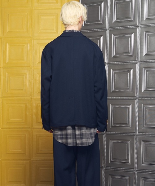 MAISON SPECIAL（メゾンスペシャル）の「《UNISEX》Clear Trichotine Relax-Over 2B Tailored Jacket/クリアトリコチンリラックスオーバー2Bテーラードジャケット【MAISON SPECIAL/メゾンスペシャル】■セットアップ対応■（テーラードジャケット・メンズ・グレイッシュベージュ/ブラック/ネイビー・0/2/1）」の15枚目の写真