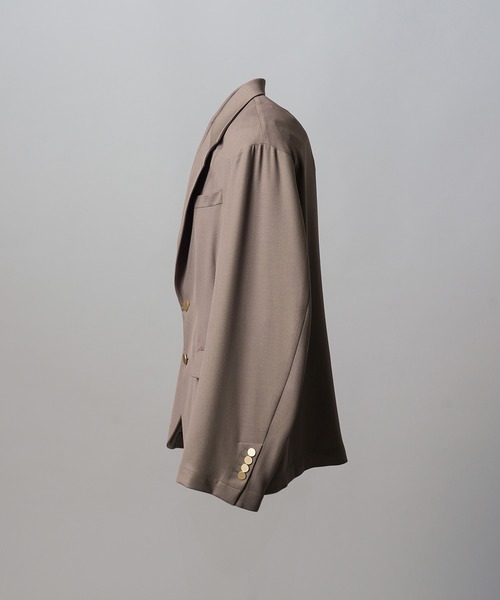 MAISON SPECIAL（メゾンスペシャル）の「《UNISEX》Clear Trichotine Relax-Over 2B Tailored Jacket/クリアトリコチンリラックスオーバー2Bテーラードジャケット【MAISON SPECIAL/メゾンスペシャル】■セットアップ対応■（テーラードジャケット・メンズ・グレイッシュベージュ/ブラック/ネイビー・0/2/1）」の18枚目の写真