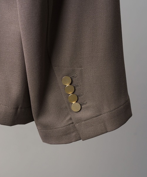 MAISON SPECIAL（メゾンスペシャル）の「《UNISEX》Clear Trichotine Relax-Over 2B Tailored Jacket/クリアトリコチンリラックスオーバー2Bテーラードジャケット【MAISON SPECIAL/メゾンスペシャル】■セットアップ対応■（テーラードジャケット・メンズ・グレイッシュベージュ/ブラック/ネイビー・0/2/1）」の22枚目の写真