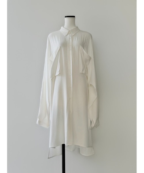 NOWNS（ナウンス）の「Ellen | Silky shirt（Tシャツ/カットソー・レディース・グレー/アイボリー・FREE）」の13枚目の写真