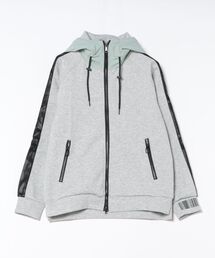 MMMM（エムエムエムエム）の「【MMMM】ダンボールポンチ×PU　ZIPパーカー（テーラードジャケット）」