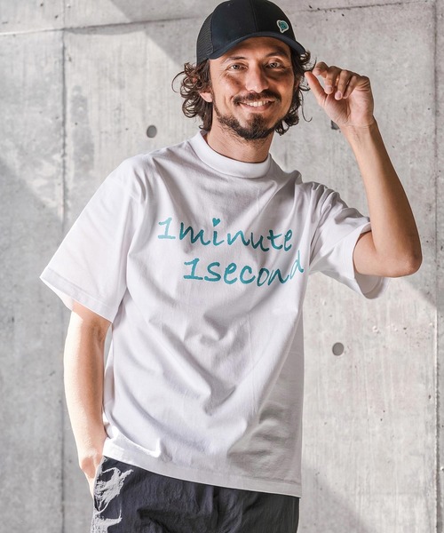 1minute 1second(ワンミニットワンセカンド)の「mt10278-7oz open-end cut & sewn (cursive big print) Tシャツ(1M26N210)(Tシャツ/カットソー・メンズ・ネイビー/ブラック/ホワイト×ブルー/ホワイト×ブラック・XL/L/M/S)」の14枚目の写真