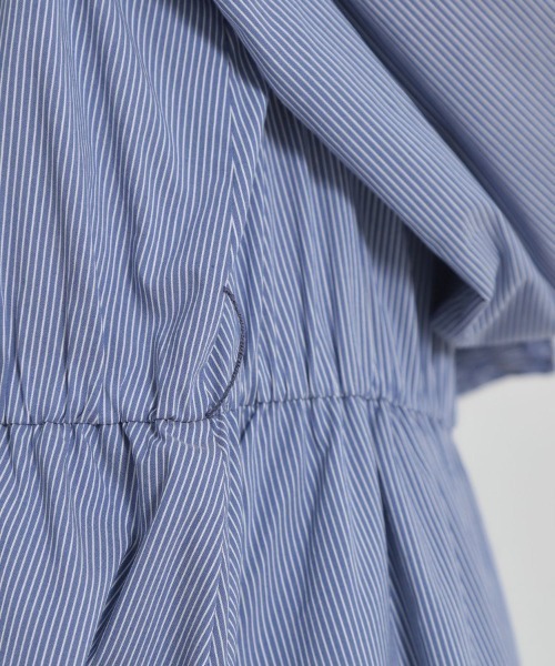 couture brooch（クチュールブローチ）の「【洗える】ロゴエンブロ シャツワンピース（ワンピース・レディース・ブルー系2/ブルー系7/ネイビー・38/36/42/40）」の4枚目の写真